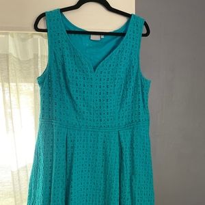 EShakti eyelet teal Dres with pockets